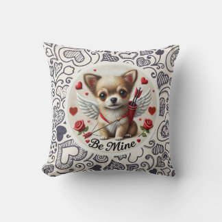 Valentine Angel Chihuahua Throw Pillow – Be Mine 