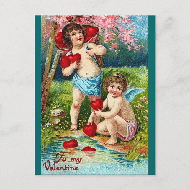 Valentine Angels Holiday Postcard (Front)