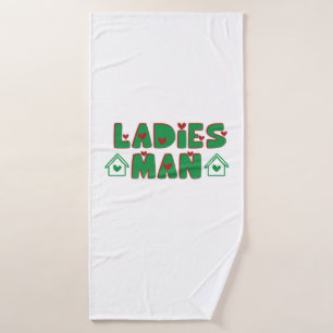 Valentine Art Ladies Man Bath Towel