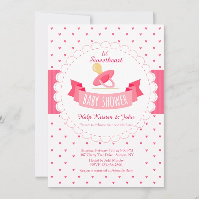 Valentine Baby Shower Invitation (Front)
