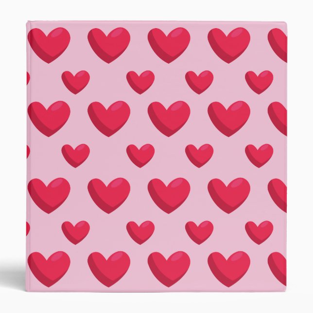 Valentine Background With Heart Love            Binder (Front)