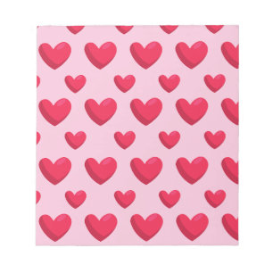 Valentine Background With Heart Love Notepad