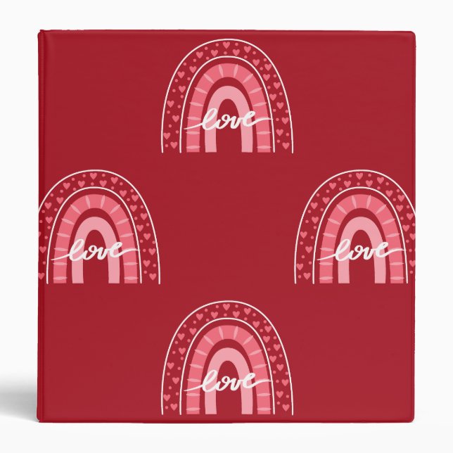 Valentine Background With Hearts Love         Binder (Front)