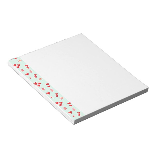 Valentine Balloons Notepad (Angled)