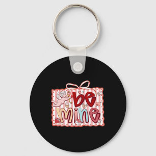 Valentine Be Mine Lace Coquette Bow Keychain