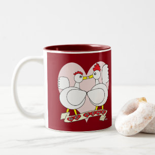Valentine Be Mine Two-Tone Coffee Mug