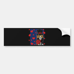 VALENTINE BEAGLE BUMPER STICKER