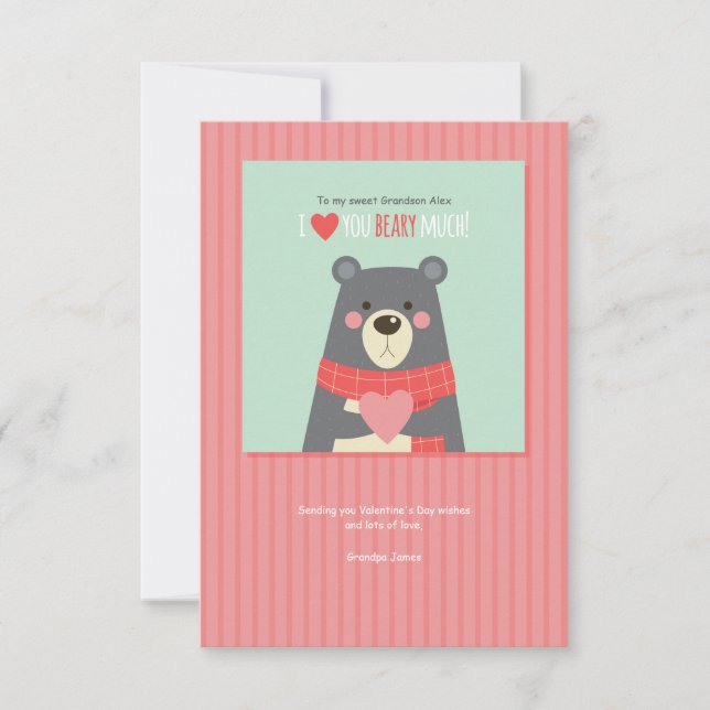 Valentine Bear Holiday Card (Front)