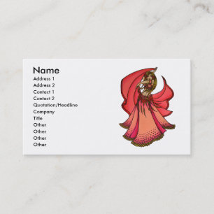 Valentine Belly Dancer Business Cards