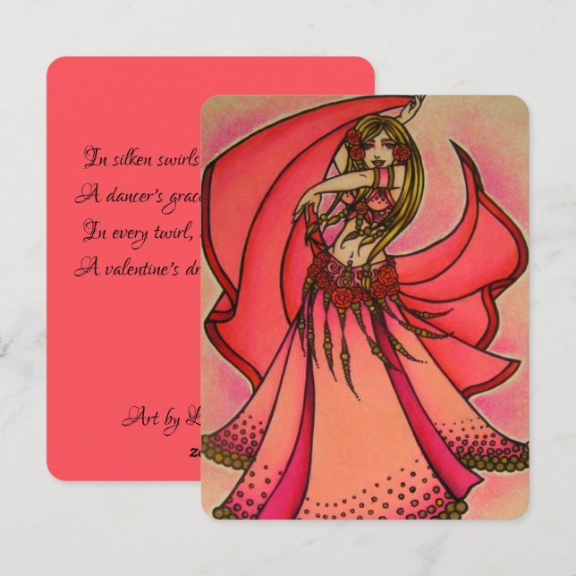 Valentine Belly Dancer Postcard (Front/Back)