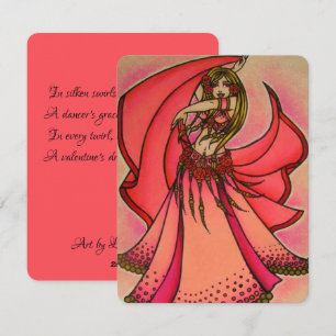 Valentine Belly Dancer Postcard