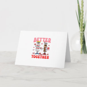 Valentine Better Together Nurse Pink Bow Modern De Card