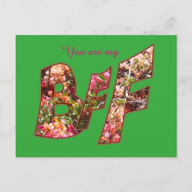 Valentine BFF Friendship Postcard (Front)