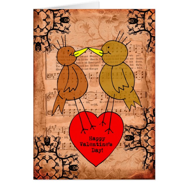 Valentine Birds Mixed Media (Front)