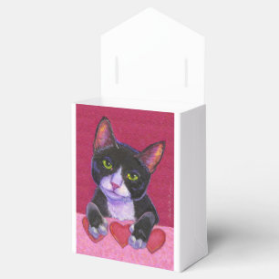 Valentine Black Tuxedo with Hearts Favor Box