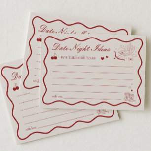 Valentine Bridal Shower Date Night Ideas Card
