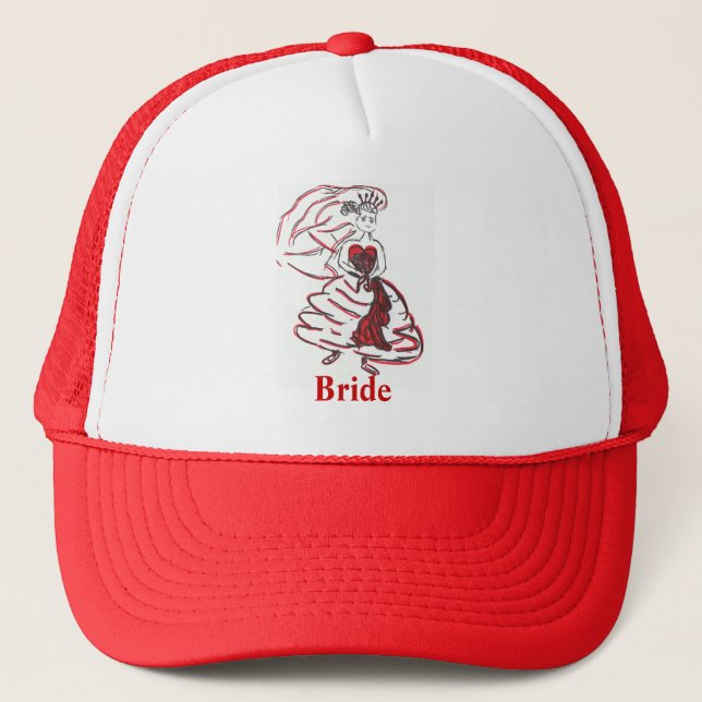 Valentine Bride Trucker Hat (Front)
