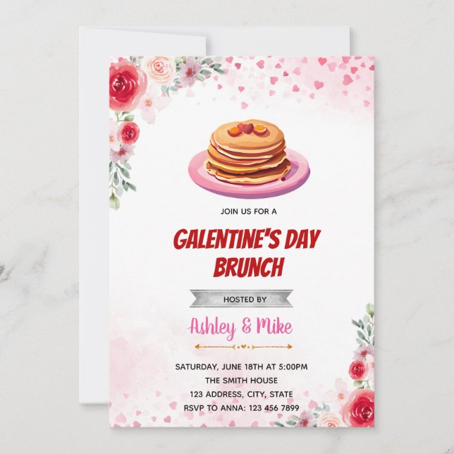 Valentine brunch invitation (Front)