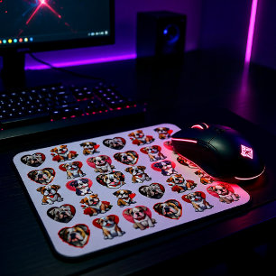 Valentine Bulldog Mouse Pad
