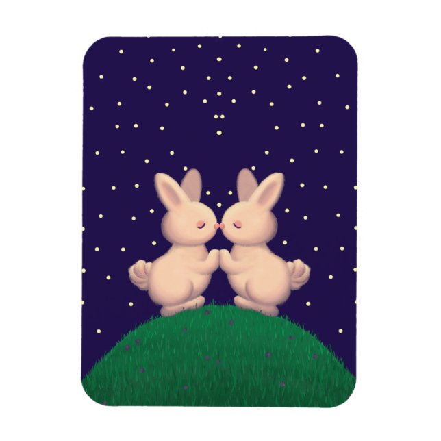 Valentine Bunnies  Magnet (Vertical)