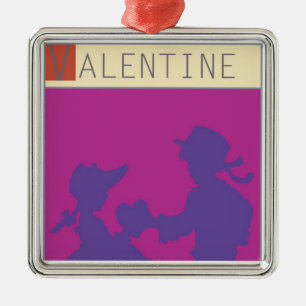 <Valentine> by Steve Collier Metal Ornament