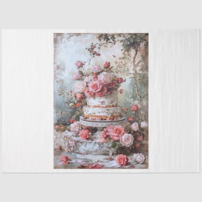 Valentine Cake Tissue Paper (Front)
