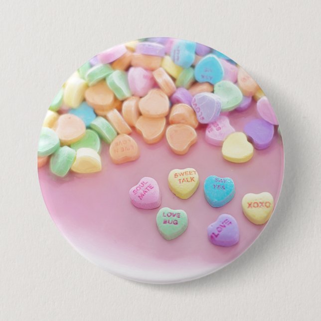 Valentine Candy 3 Inch Round Button (Front)