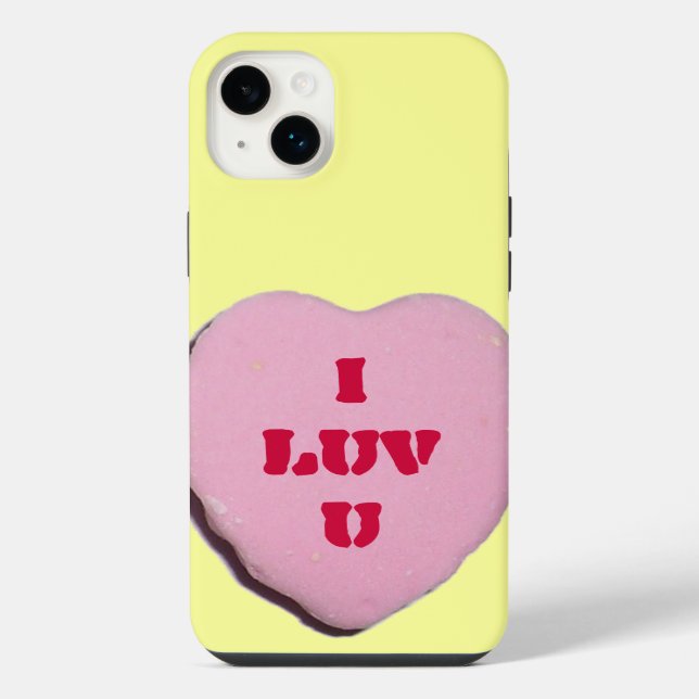 Valentine Candy Heart iPhone Case (Back)