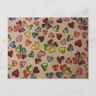Valentine Candy Hearts Holiday Postcard