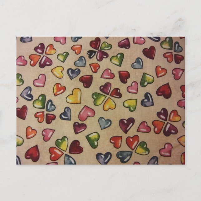 Valentine Candy Hearts Holiday Postcard (Front)