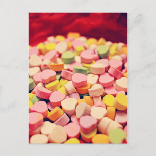 Valentine Candy Hearts Holiday Postcard