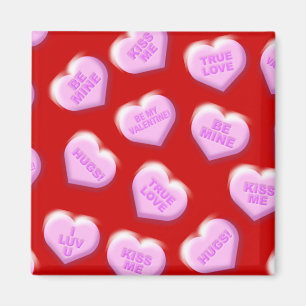 Valentine Candy Hearts Magnet