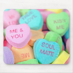 Valentine Candy Hearts Mouse Pad