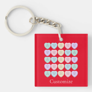 Valentine Candy Hearts Thunder_Cove Keychain