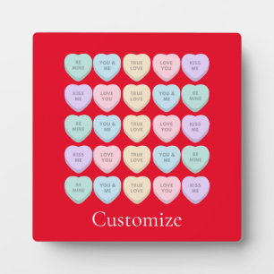 Valentine Candy Hearts Thunder_Cove Plaque