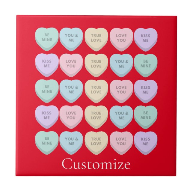Valentine Candy Hearts Thunder_Cove Tile (Front)