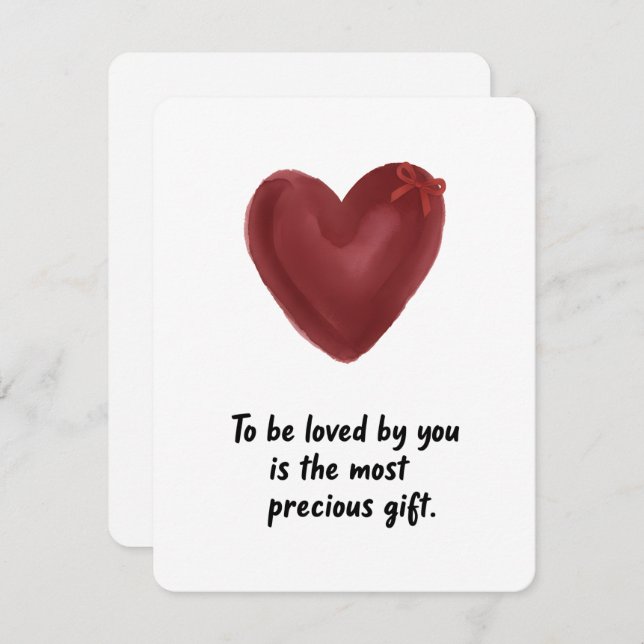 Valentine Card for Husband Romantic Love Gift (Front/Back)