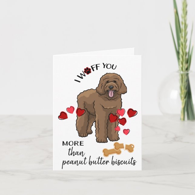 Valentine Card from Your Chocolate Labradoodle Dog (Front)