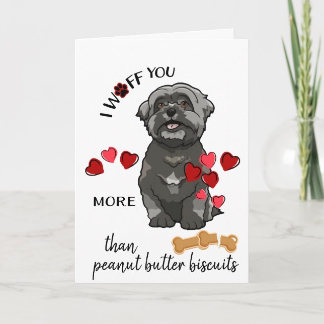 Valentine Card from Your Shih Tsu Dog Love (Front)