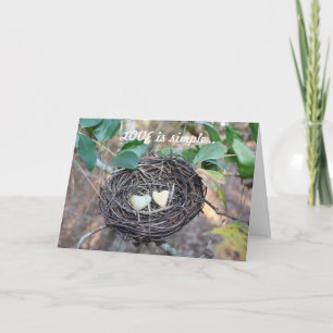 Valentine card w/ 2 Heart shaped eggs inside