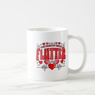 Valentine Cardiac Nurse You Make My Heart Flutter Coffee Mug