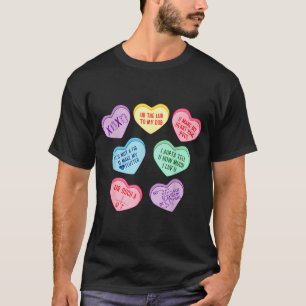 Valentine Cardiologist Hearts Candy Ekg Tech Telem T-Shirt