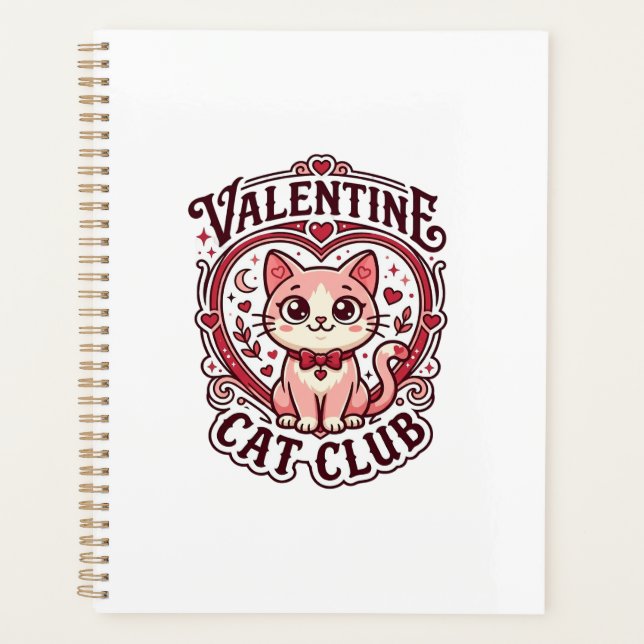 Valentine Cat Funny Cat Lover Design - Valentine C Planner (Front)
