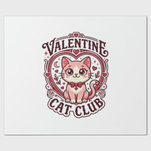 Valentine Cat Funny Cat Lover Design - Valentine C Wrapping Paper