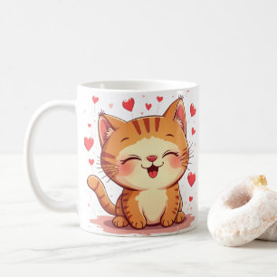 Valentine Cat Love Cat Valentines Coffee Mug