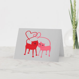 Valentine Cats - Valentines Carte de voeux