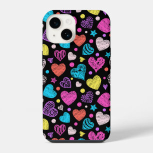 Valentine Chalk Hearts   iPhone 14 Case-Mate Case