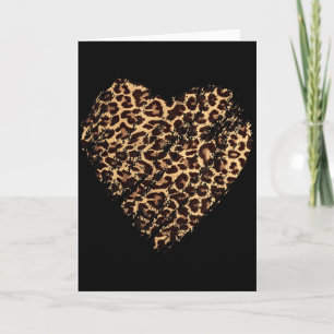 Valentine Cheetah Heart Shirt  Card