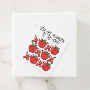 Valentine Class Apple favour tag