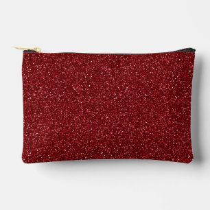 Valentine Classic Trendy Red Glitter Accessory Pouch